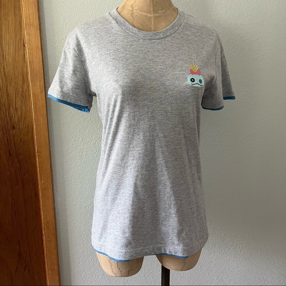 DISNEY JAPAN sz S Lilo & STITCH Scrump Gray Short Sleeve Tee TShirt - Picture 3 of 8